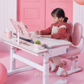 Moderna Rosa e Blue Desk com prateleira de livro